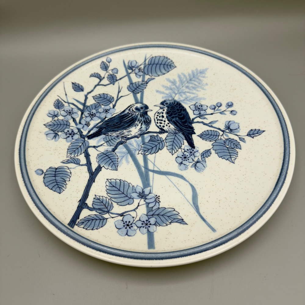 Mikasa Cordon Bleu Love Birds CG506 10.5" Dinner Plate Blue White Made in Japan